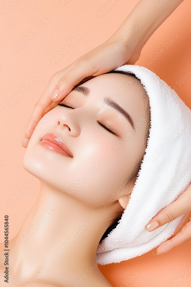 Relaxing facial treatment with a gentle touch, showcasing beauty and tranquility for skincare enthusiasts. Relaxing facial treatment with a gentle touch, showcasing beauty and tranquility for skincare enthusiasts.