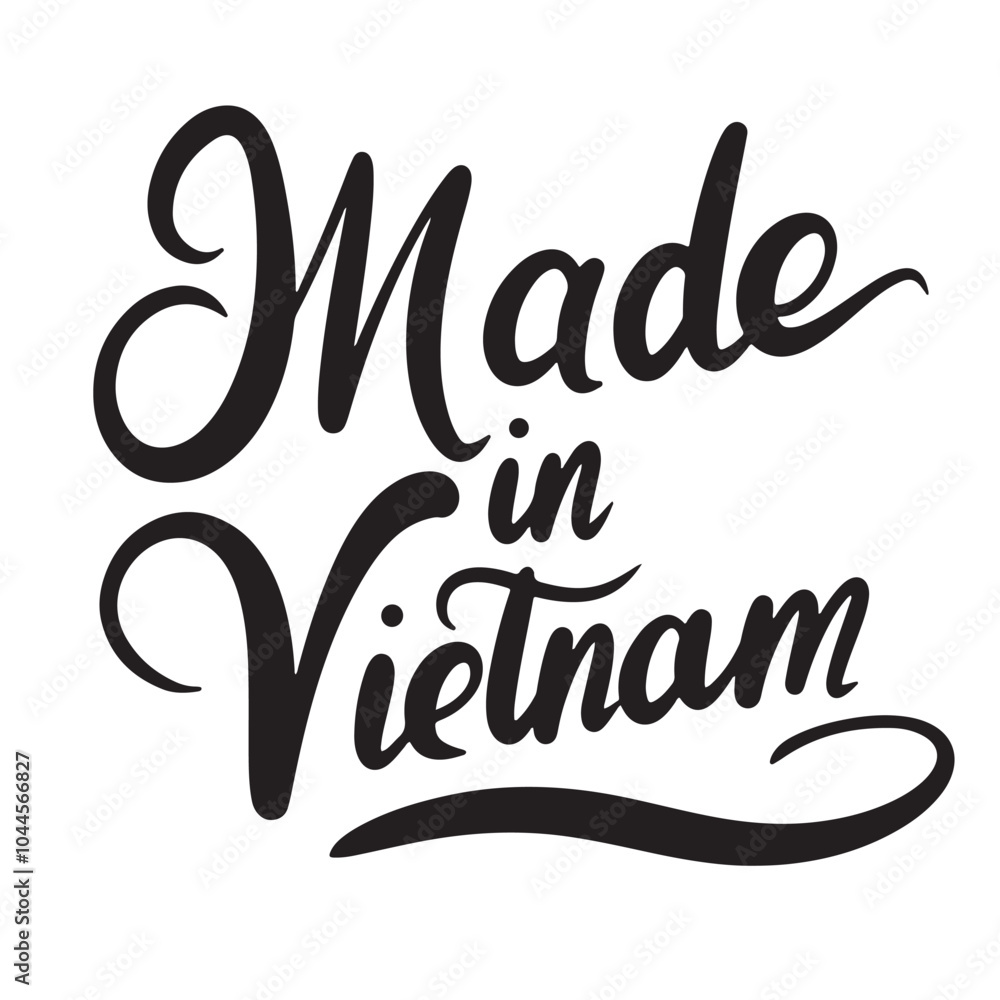 Made in Vietnam text lettering. Hand drawn vector art. Made in Vietnam text lettering. Hand drawn vector art.