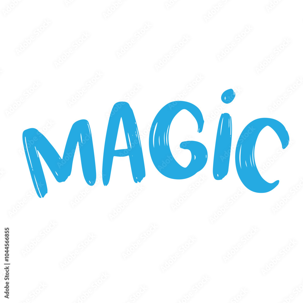 Magic text lettering. Hand drawn vector art. Magic text lettering. Hand drawn vector art.