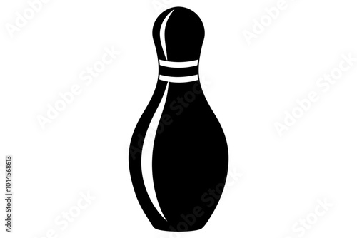 bowling pin silhouette vector illustration