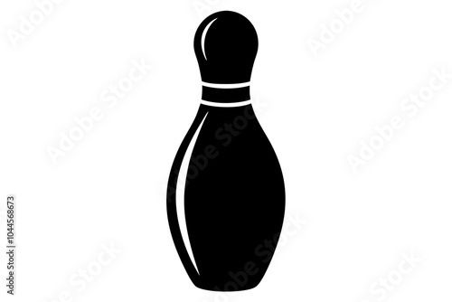 bowling pin silhouette vector illustration