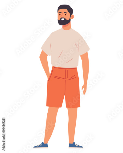 man character wearing spring clothes