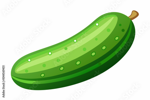 Delicious fruit cucumber vector art illustration