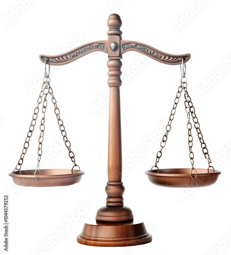 Balance scale isolated on transparent background