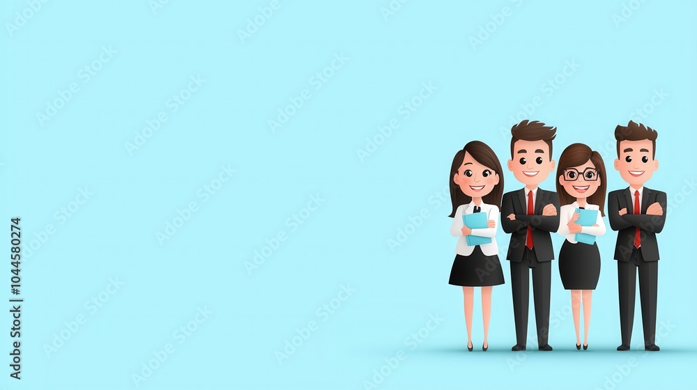 Leadership training, figure guiding team, flat design illustration ,clean background Leadership training, figure guiding team, flat design illustration ,clean background