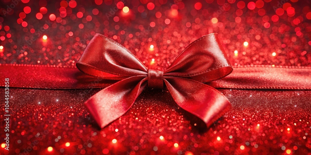 Vibrant Red Ribbon and Bow on Glittering Red Background for Valentine's Day and New Year Gift Design, 4K Animation, Festive Decor, Luxury Presentation, Celebration Essentials Vibrant Red Ribbon and Bow on Glittering Red Background for Valentine's Day and New Year Gift Design, 4K Animation, Festive Decor, Luxury Presentation, Celebration Essentials