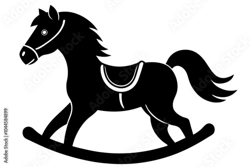 rocking  horse silhouette vector