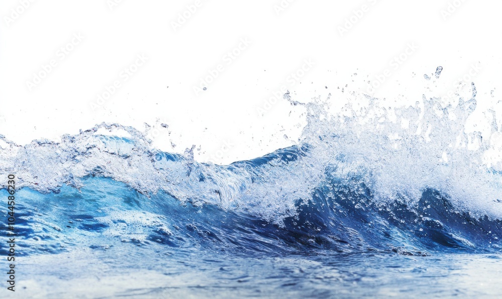 water wave splashing isolated on white water wave splashing isolated on white