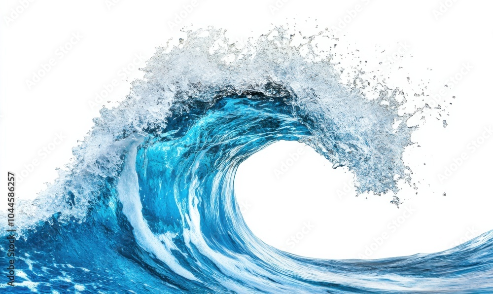 water wave splashing isolated on white water wave splashing isolated on white