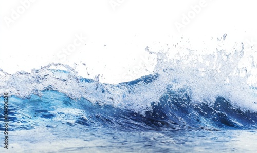 water wave splashing isolated on white