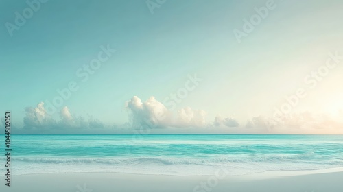 Tranquil Seascape with Soft Clouds and Calm Waters