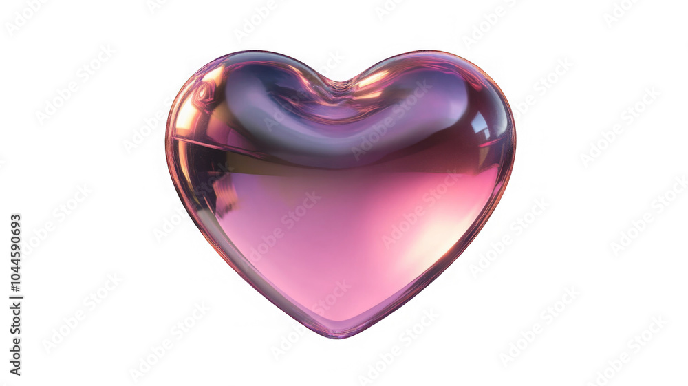 Glass transparent isolated heart. Realistic soap bubble in the shape of a heart, glare, light and sparkles. Glossy holographic chrome futuristic decoration element. Glass transparent isolated heart. Realistic soap bubble in the shape of a heart, glare, light and sparkles. Glossy holographic chrome futuristic decoration element.