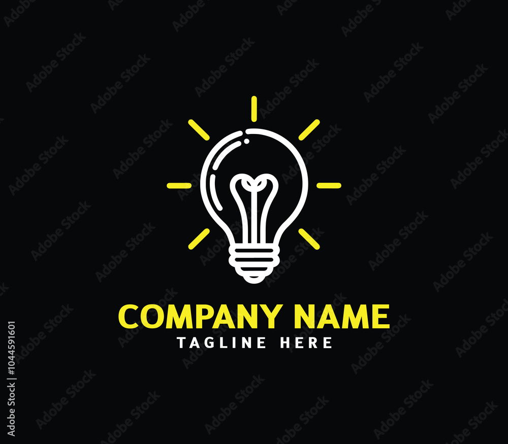 Light bulb logo design. Line bulb logo. Modern bulb logo. Outline bulb logo design template vector Light bulb logo design. Line bulb logo. Modern bulb logo. Outline bulb logo design template vector