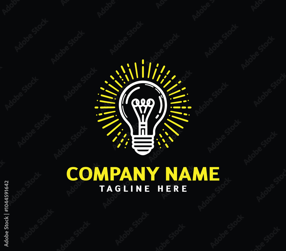 Light bulb logo design. Line bulb logo. Modern bulb logo. Outline bulb logo design template vector Light bulb logo design. Line bulb logo. Modern bulb logo. Outline bulb logo design template vector