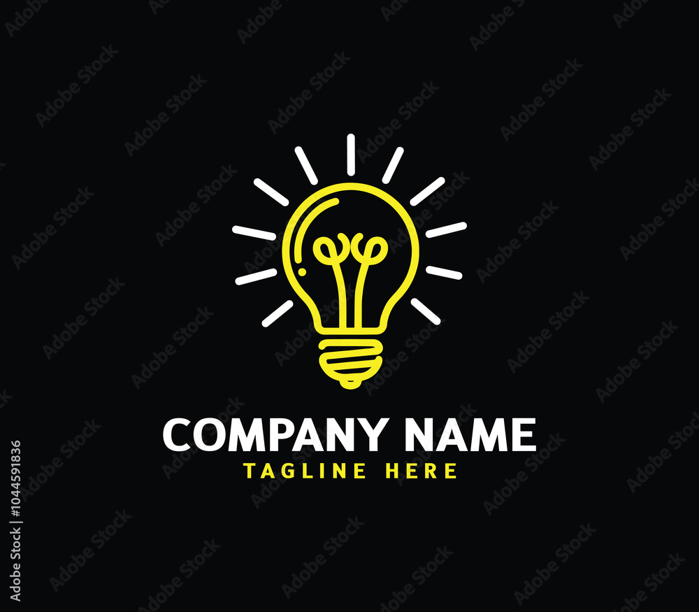 Light bulb logo design. Line bulb logo. Modern bulb logo. Outline bulb logo design template vector Light bulb logo design. Line bulb logo. Modern bulb logo. Outline bulb logo design template vector