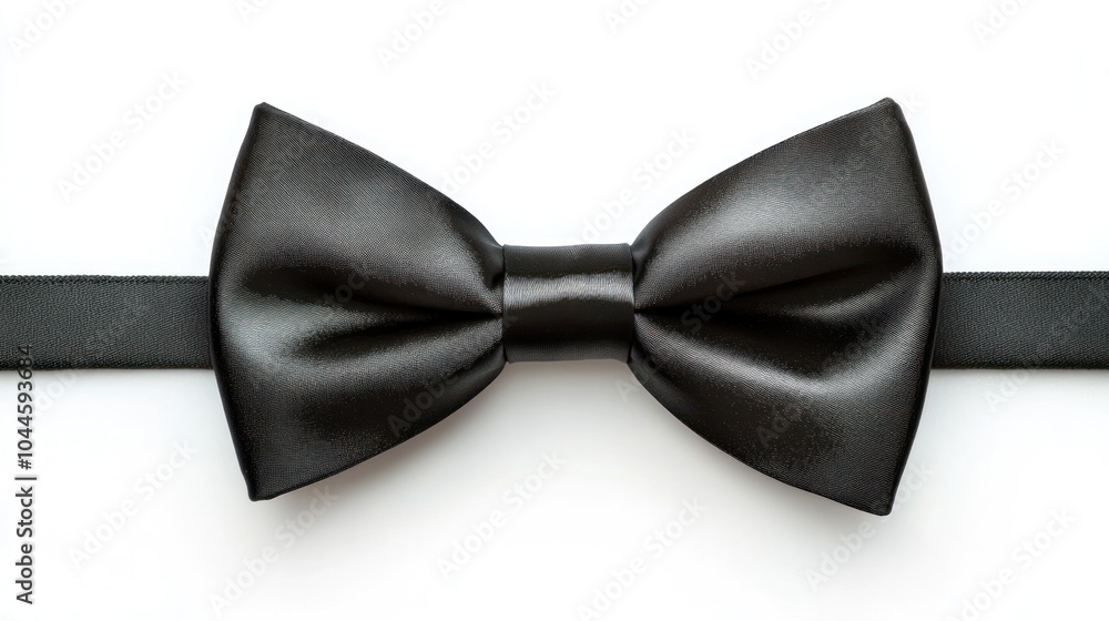 Black Bow Tie on White Background Black Bow Tie on White Background
