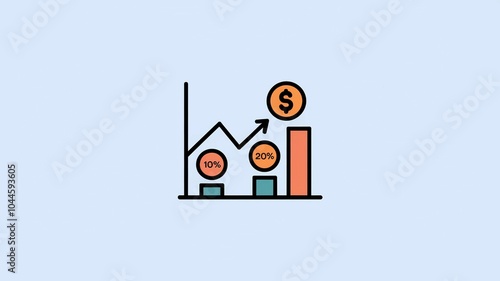 Finance Icon Set Vector Illustration for documents websites and mobile applications