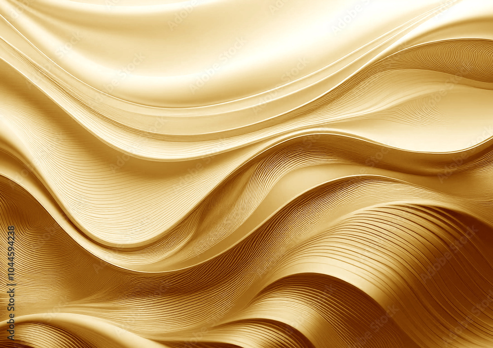 Obraz premium 金色のウェーブ背景