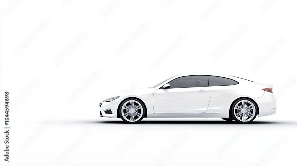 Sleek White Luxury Coupe Sleek White Luxury Coupe
