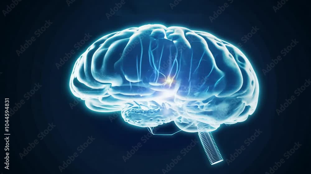 human activity encased aura electric innovation slowly life model wireframe glows thought brain rotating neural cognition conceptual connection future intelligence thinking fiction visualisation biol