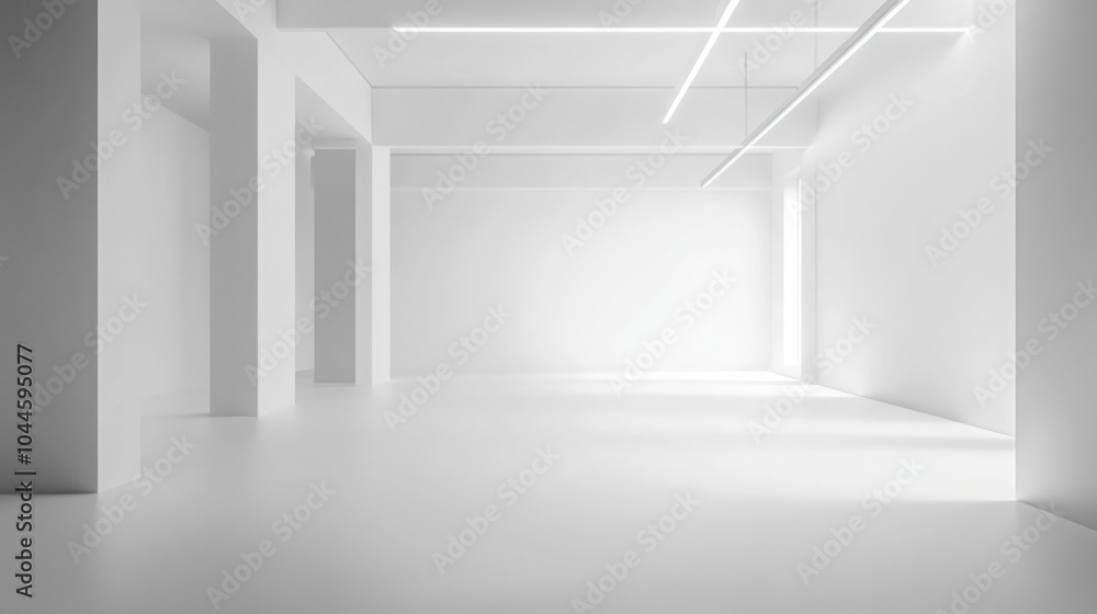 Obraz premium studio with a smooth white background and soft, diffused lighting.