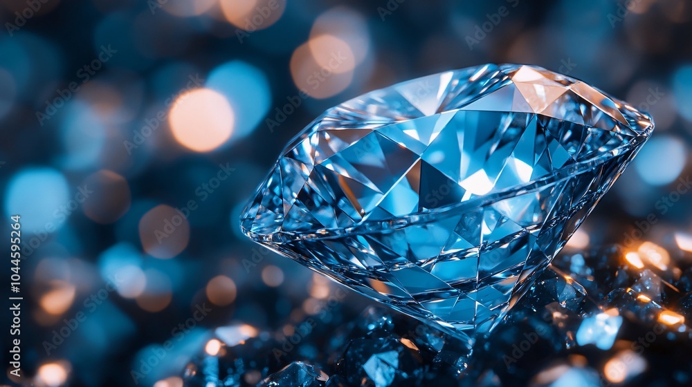 Illustration of a beautifully cut blue diamond
Illustration of a beautifully cut blue diamond