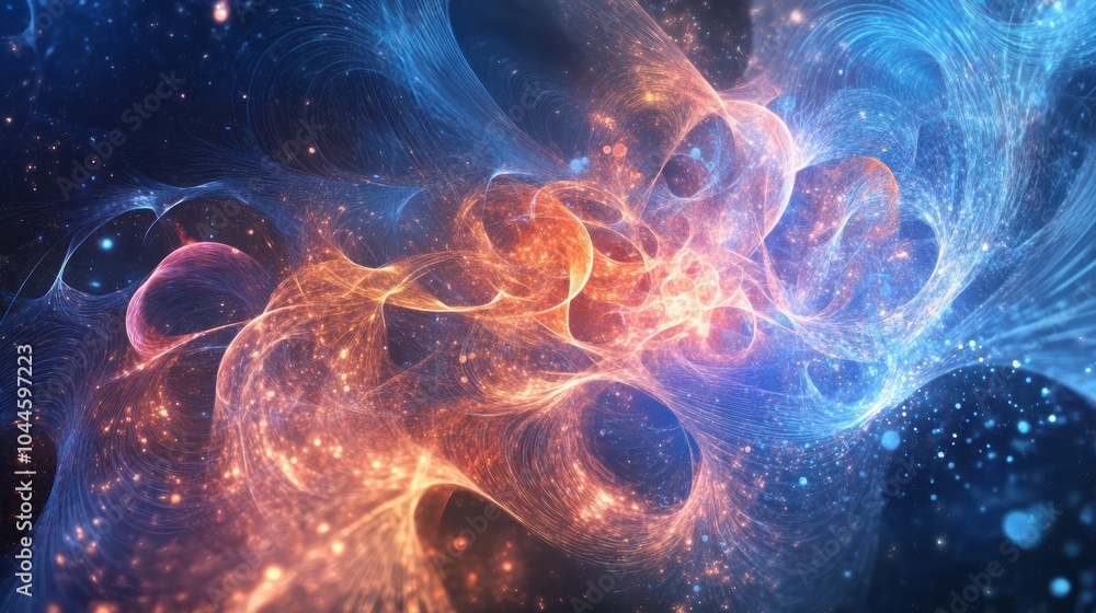 Fototapeta premium Dynamic Abstract Shapes in Vibrant Colors and Energy