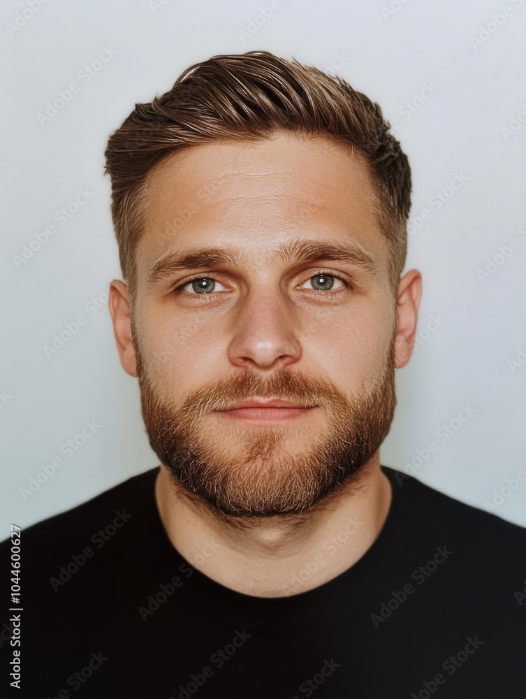 Obraz premium portrait of a bearded man with serious expression
