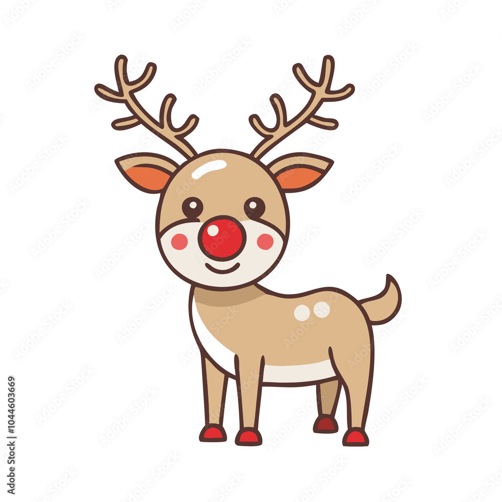 A Christmas reindeer icon, capturing the festive spirit of the holidays A Christmas reindeer icon, capturing the festive spirit of the holidays