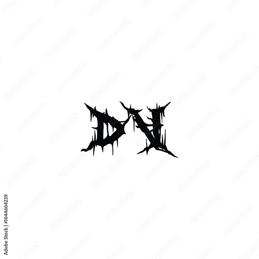 Fototapeta premium DV monogram logo design letter text name symbol monochrome logotype alphabet character simple logo