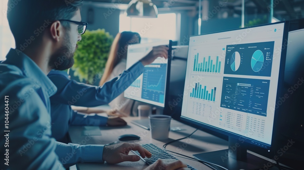 business people team analytics and monitoring on web report dashboard monitor concept and vector illustration business working concept business people team analytics and monitoring on web report dashboard monitor concept and vector illustration business working concept