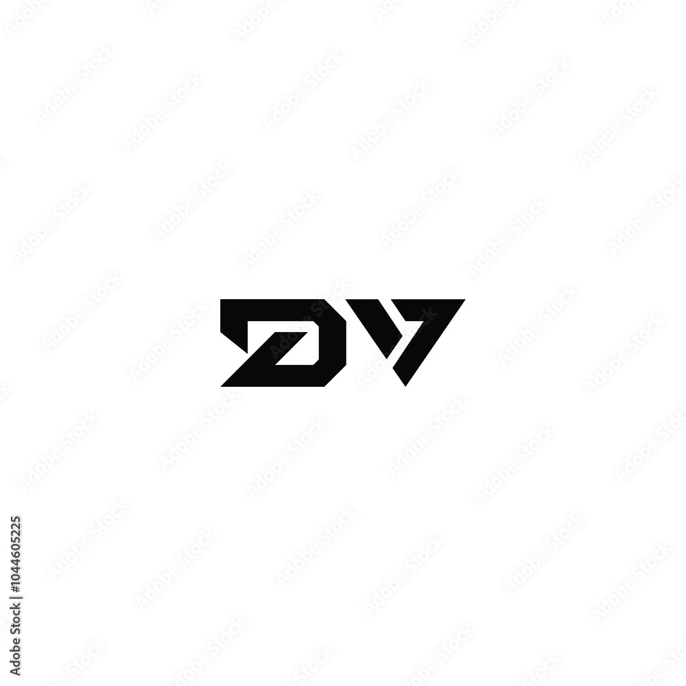 DV monogram logo design letter text name symbol monochrome logotype alphabet character simple logo DV monogram logo design letter text name symbol monochrome logotype alphabet character simple logo