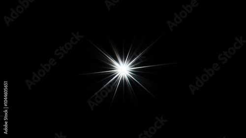 Bright Light Ray on Black Background