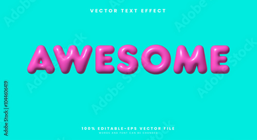 Awesome 3d Inflated Style Template with cute background