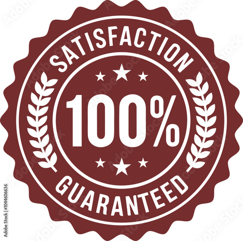 100% satisfaction guarantee label isolated on white background