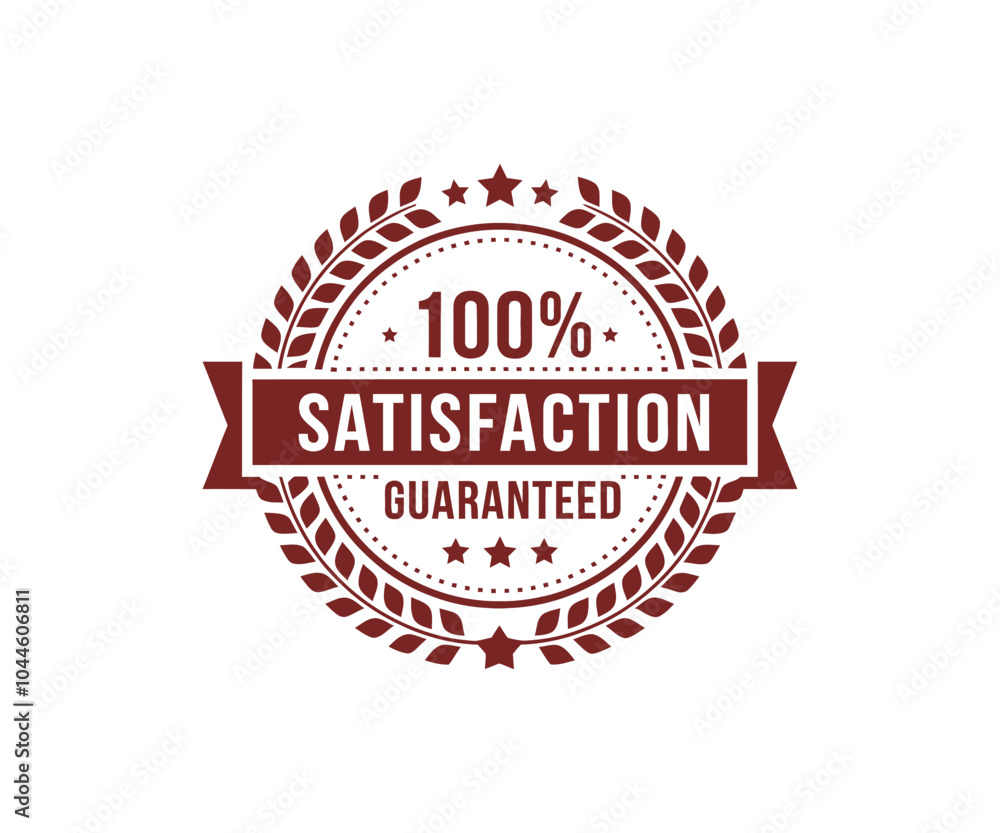 Obraz premium 100% satisfaction guarantee label isolated on white background