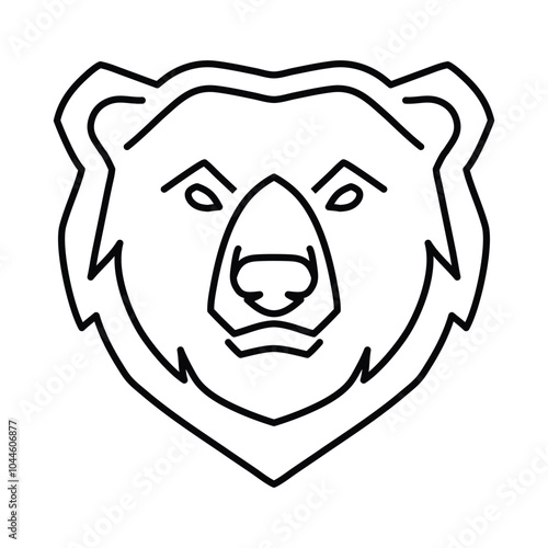 Bear head line vector logo