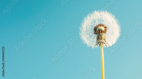 Wallpaper Mural Dandelion with a tall stem against a clear blue sky Torontodigital.ca
