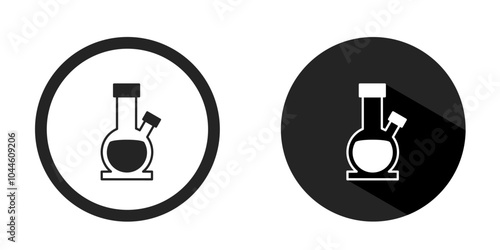 Beaker logo. Beaker icon vector design black color. Stock vector.