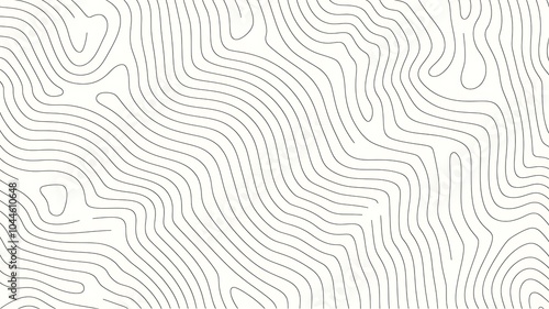 Minimalist Abstract Pattern with Swirling Light Gray Lines on White Background