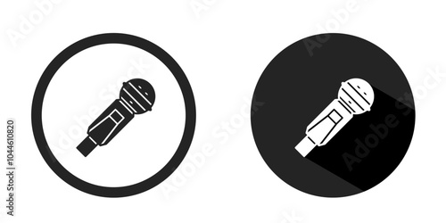 Microphone logo. Microphone icon vector design black color. Stock vector.