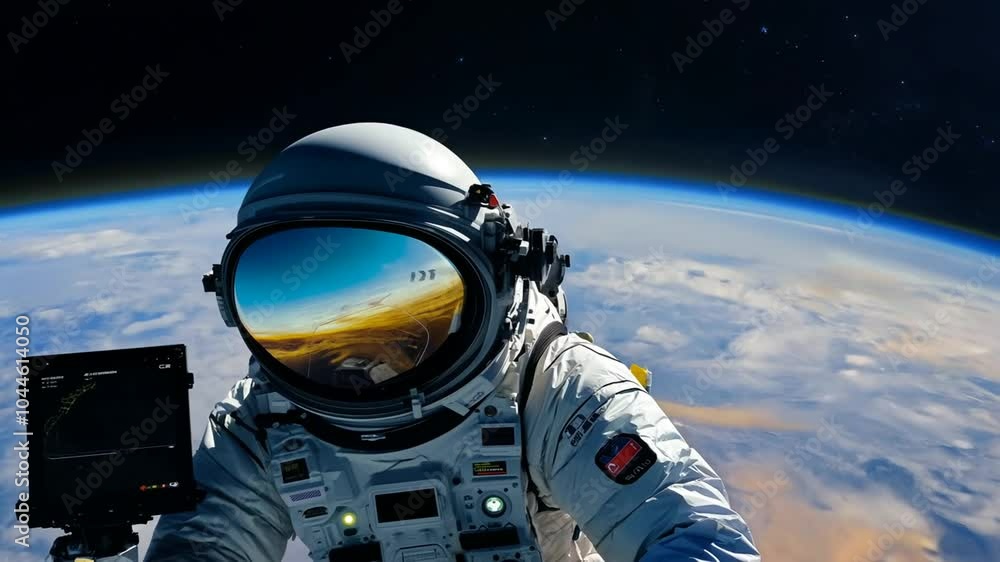 astronaut outer Video space spacesuit close-up ai generative science technology planet universe astronomy cosmos future exploration earth explore moon star galaxy spaceship travel walk fantasy backgr astronaut outer Video space spacesuit close-up ai generative science technology planet universe astronomy cosmos future exploration earth explore moon star galaxy spaceship travel walk fantasy backgr