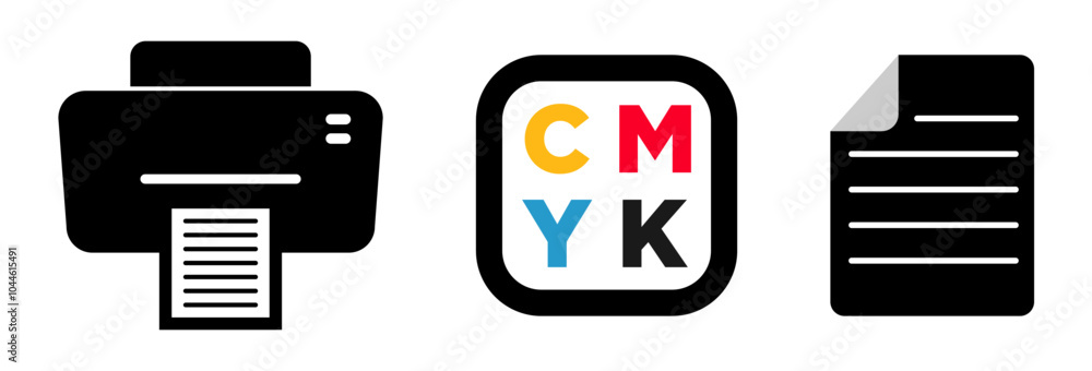 printing icon set printing icon set