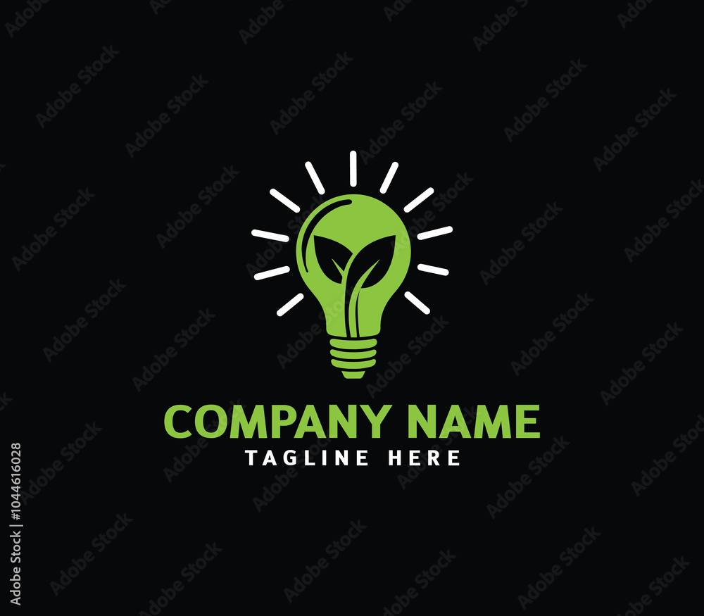 Light bulb with leaf logo. Eco friendly energy bulb with leaf. Light bulb ecology concept vector Light bulb with leaf logo. Eco friendly energy bulb with leaf. Light bulb ecology concept vector
