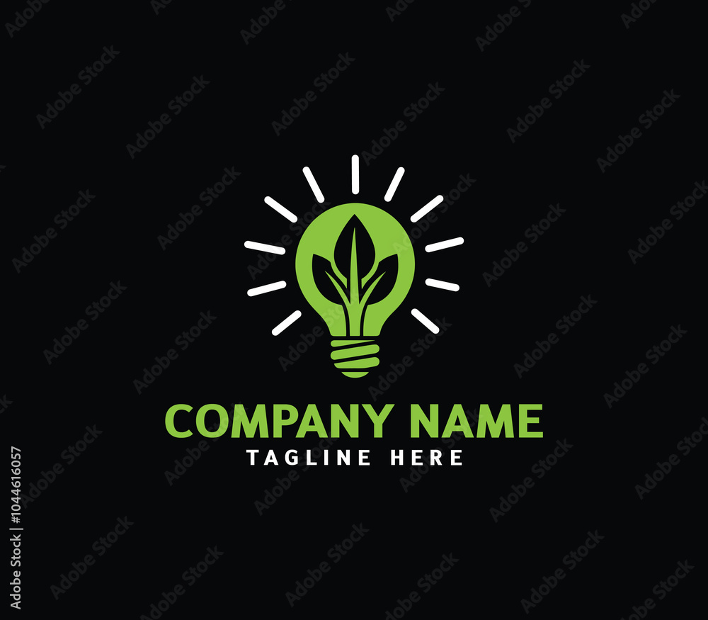 Light bulb with leaf logo. Eco friendly energy bulb with leaf. Light bulb ecology concept vector Light bulb with leaf logo. Eco friendly energy bulb with leaf. Light bulb ecology concept vector