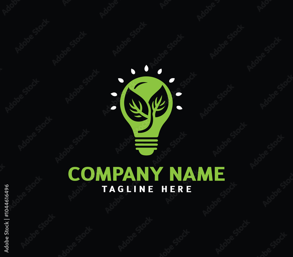 Light bulb with leaf logo. Eco friendly energy bulb with leaf. Light bulb ecology concept vector Light bulb with leaf logo. Eco friendly energy bulb with leaf. Light bulb ecology concept vector