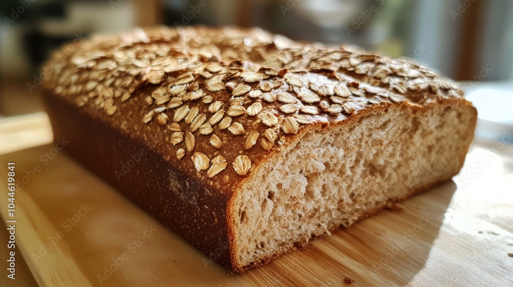 Wholemeal bread made from crushed or ground whole grains Wholemeal bread made from crushed or ground whole grains
