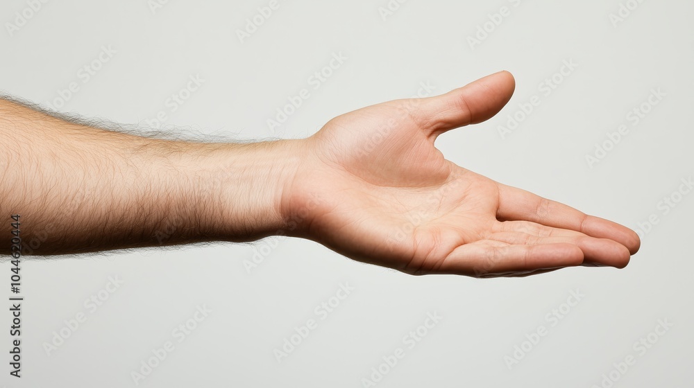 A human hand extended in an offering gesture against a plain white background, symbolizing help and support. A human hand extended in an offering gesture against a plain white background, symbolizing help and support.
