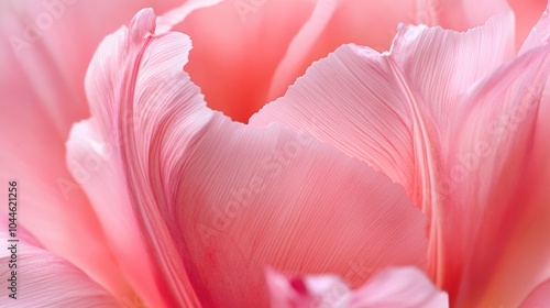 Wallpaper Mural Close up of a delicate pink tulip showcasing its soft petals embodying an elegant floral theme Torontodigital.ca