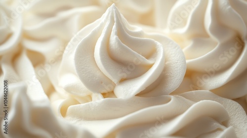 The enchanting beauty of whipped cream s soft swirls creates a sensation of luxurious indulgence